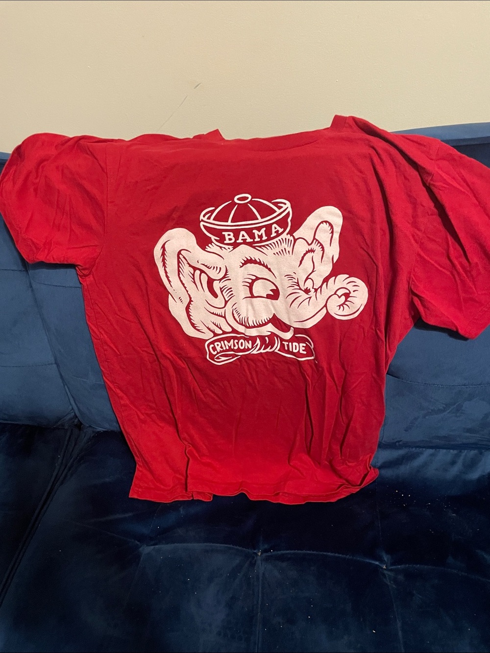 BAMA Crimson Tide Red Short Sleeve Tee - Elephant Graphic